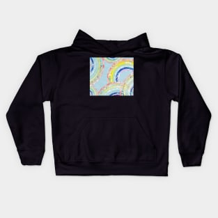 Marbled Paper Rainbows Kids Hoodie